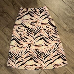 Kendall & Kylie Multicolor Zebra A-Line Skirt
